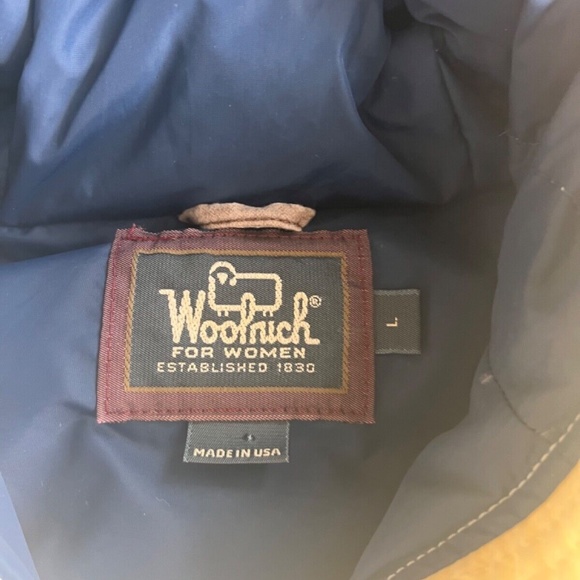 Vintage Woolrich Down Filled Puffer Winter White Coyote Fur Trim L - Picture 5 of 10